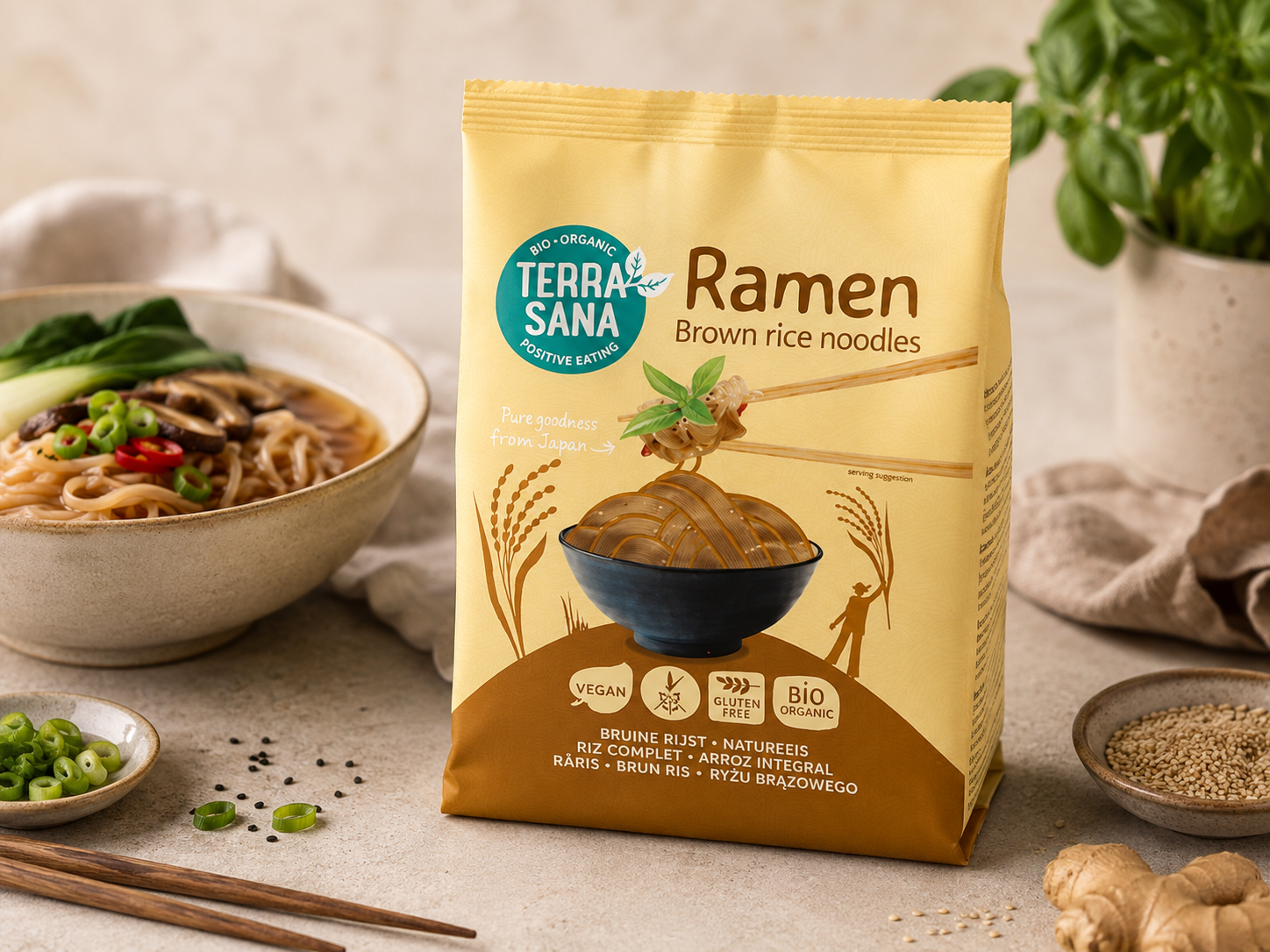 Bezlepkové těstoviny NUDLE RAMEN z rýže natural BIO eshop.celiakarna.cz